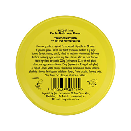 Bach Flower Remedies Rescue Sleep Pastilles Blackcurrant 50g