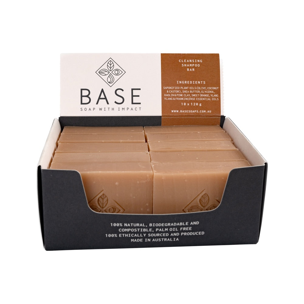 Base Soap With Impact Bar Cleansing Shampoo For Oily Hair Raw Bar 120g x 10 Pack