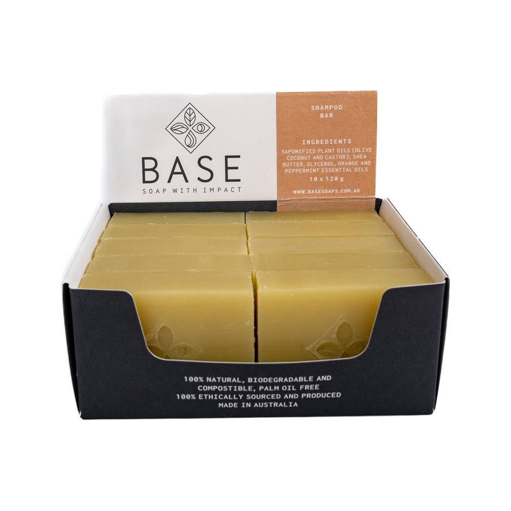 Base Soap With Impact Bar Shampoo Raw Bar 120g x 10 Pack