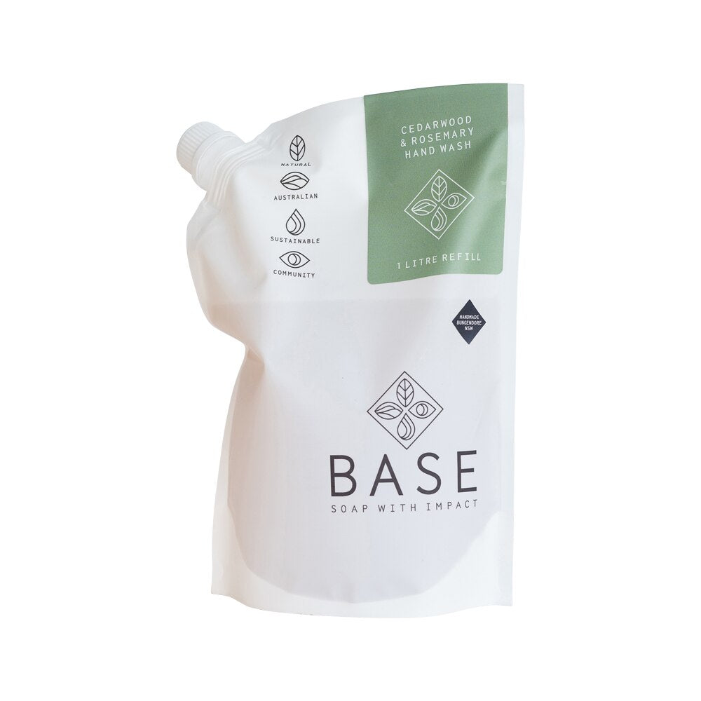 Base Soap With Impact Hand Wash Cedarwood & Rosemary Refill 1L
