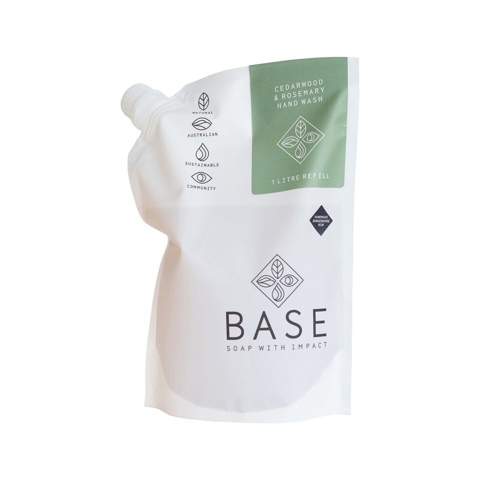 Base Soap With Impact Hand Wash Cedarwood & Rosemary Refill 1L