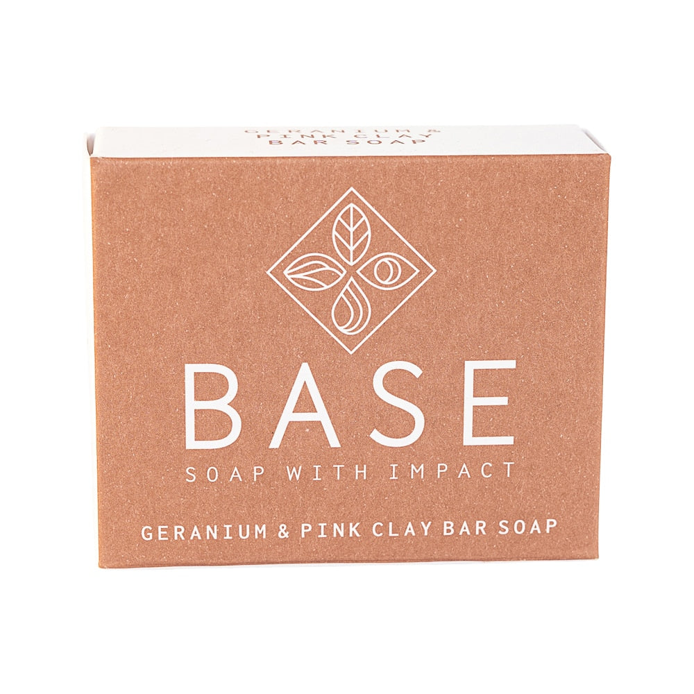 Base Soap With Impact Soap Bar Geranium & Pink Clay Boxed 120g