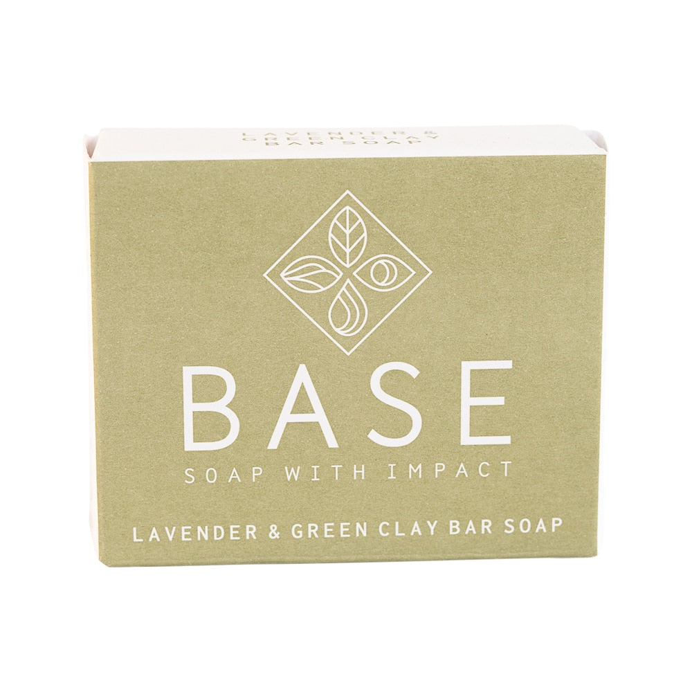 Base Soap With Impact Soap Bar Lavender & Green Clay Boxed 120g