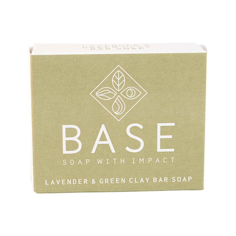 Base Soap With Impact Soap Bar Lavender & Green Clay Boxed 120g