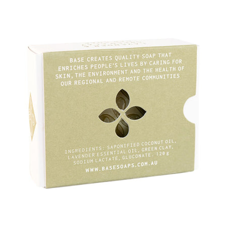 Base Soap With Impact Soap Bar Lavender & Green Clay Boxed 120g