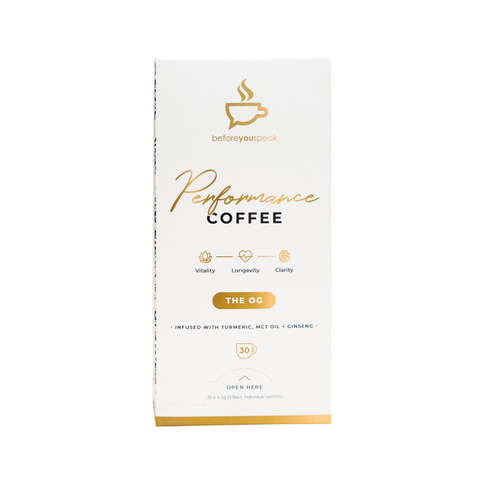 Before You Speak Performance Coffee the Og 4.5g X 30 Pack