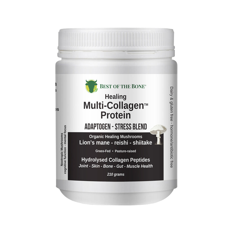 Best of the Bone Healing Multi-collagen Protein Powder Adaptogen-stress Blend Organic Healing Mushrooms: Lion's Mane Reishi Shiitake