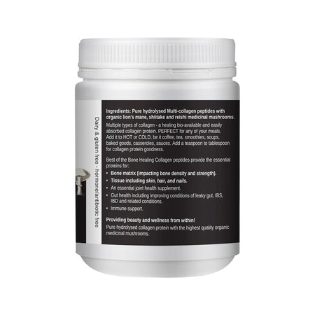 Best of the Bone Healing Multi-collagen Protein Powder Adaptogen-stress Blend Organic Healing Mushrooms: Lion's Mane Reishi Shiitake