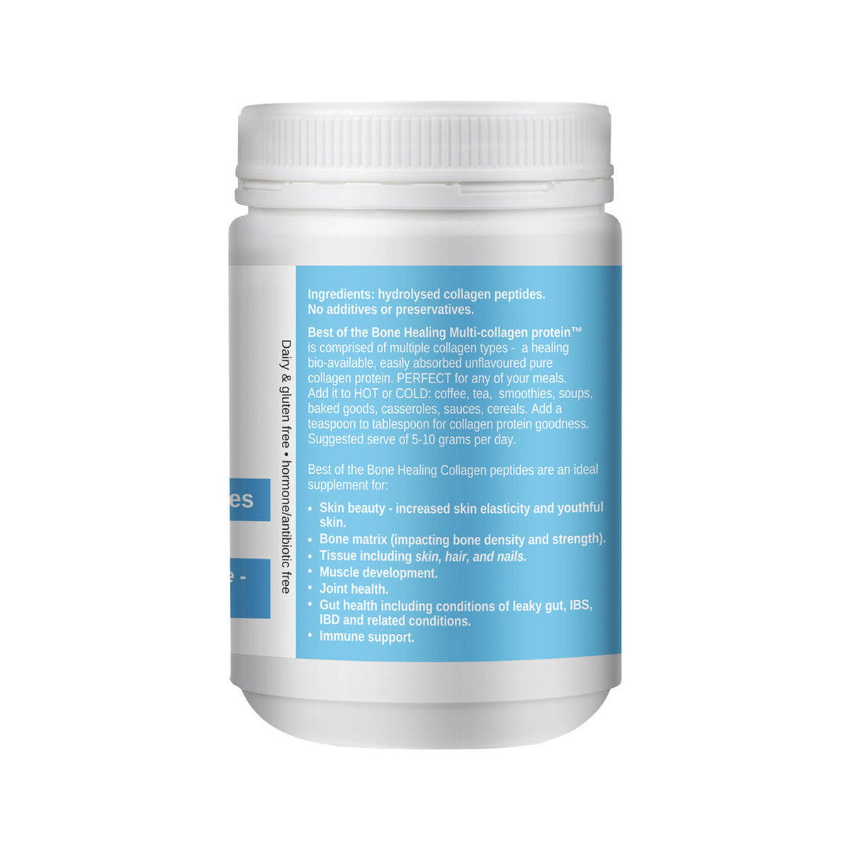Best of the Bone Healing Multi-collagen Protein Powder Hydrolysed Collagen Peptides Unflavoured 500g