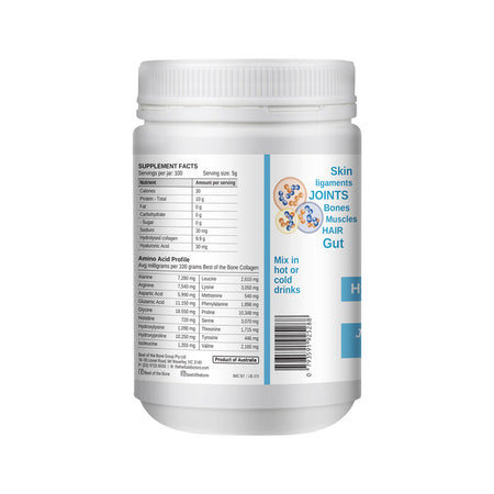 Best of the Bone Healing Multi-collagen Protein Powder Hydrolysed Collagen Peptides Unflavoured 500g