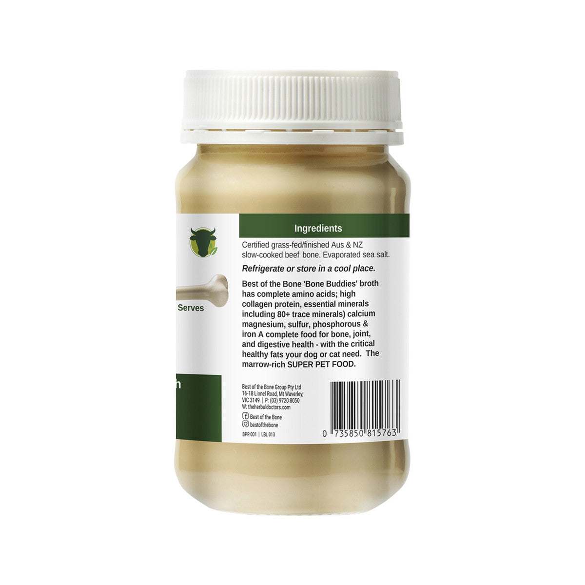 Best of the Bone Bone Buddies Pet Bone Broth Beef Concentrate 375g