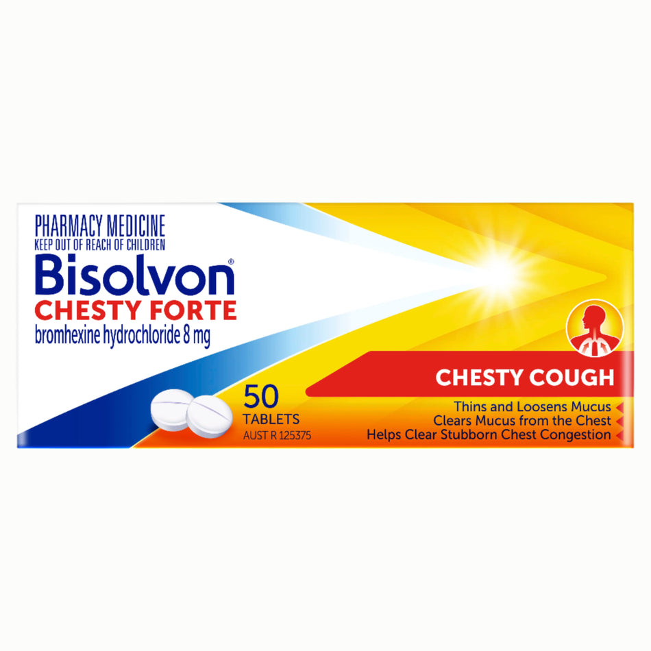 Bisolvon Chesty Forte 8mg 50 Tablets