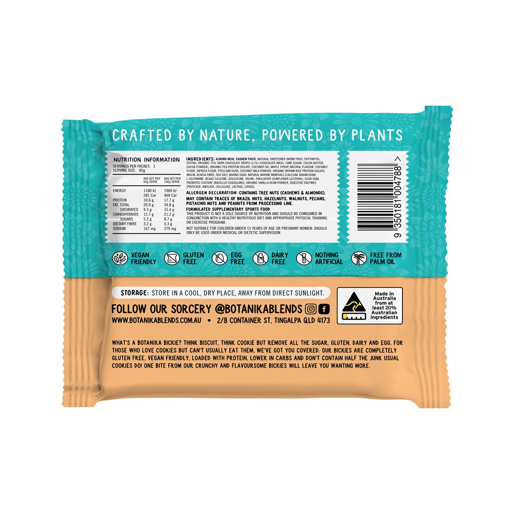 Botanika Blends Botanika Bickies Choc Chip 60g x 12 Pack