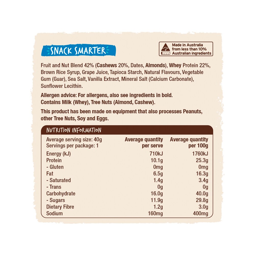 Bounce Protein Balls Cashew Caramel 40g x 12 Pack