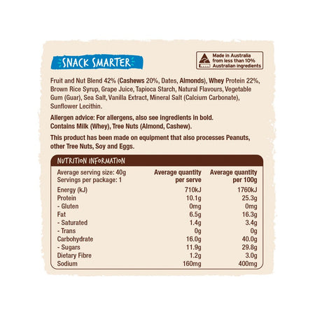 Bounce Protein Balls Cashew Caramel 40g x 12 Pack