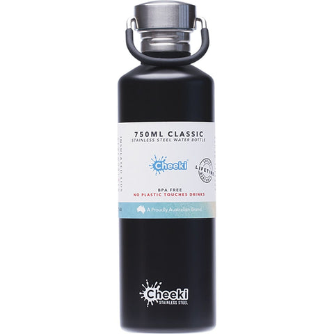 CHEEKI Stainless Steel Bottle Matte Black 750ml