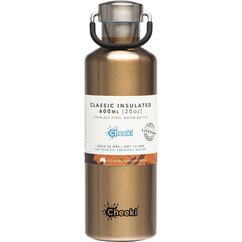 CHEEKI Stainless Steel Bottle Insulated - Champagne 600ml