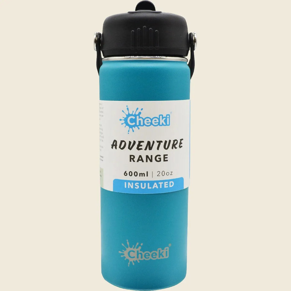Cheeki Stainless Steel Bottle Adventure Insulated Aqua 600ml