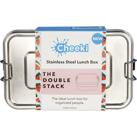 CHEEKI Stainless Steel Lunch Box The Double Stacker 1200ml