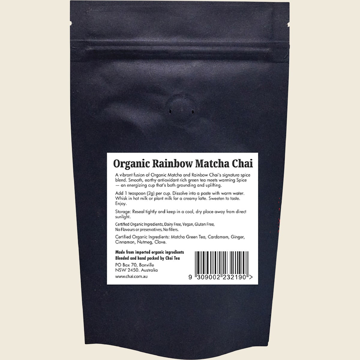 Chai Tea Organic Rainbow Matcha Chai 100g