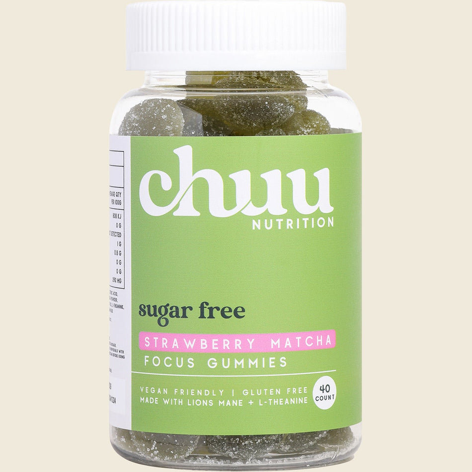 chuu Nutrition Strawberry Matcha Focus Gummies Sugar Free 40pcs