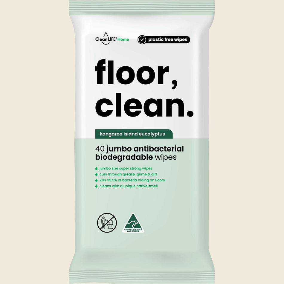 CleanLIFE Floor Clean Wipes 40pk
