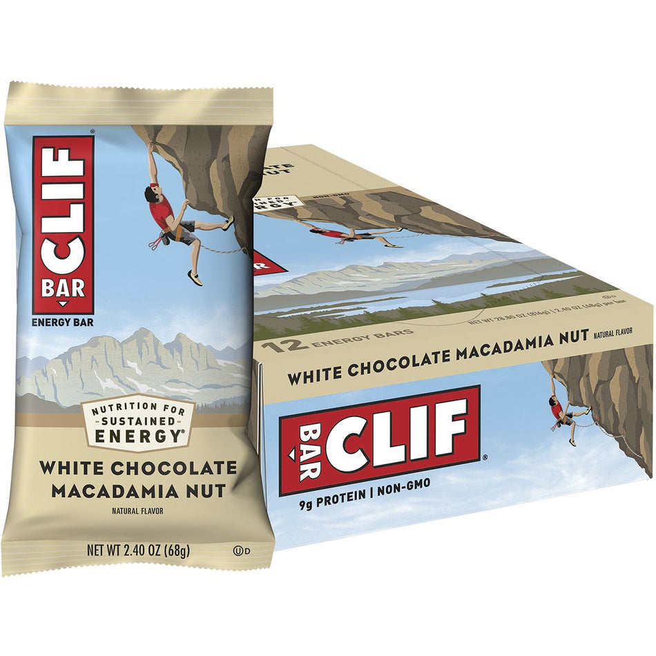 CLIF Energy Bar White Chocolate Macadamia 68g 12PK