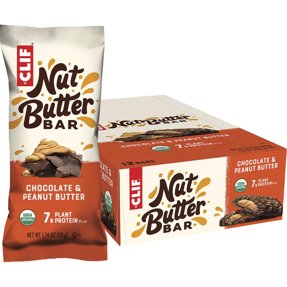 CLIF Nut Butter Bar Chocolate & Peanut Butter 50g 12PK