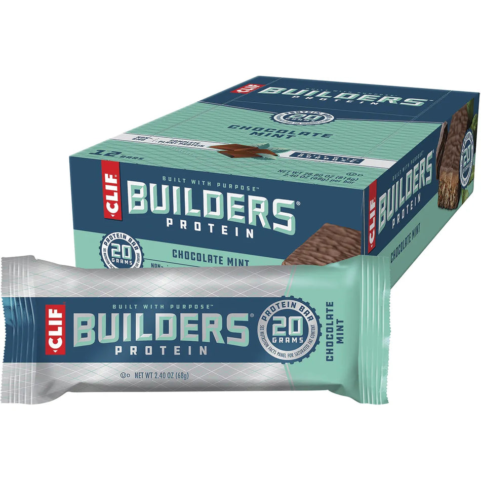 CLIF Builders Bar Chocolate Mint 68g 12PK