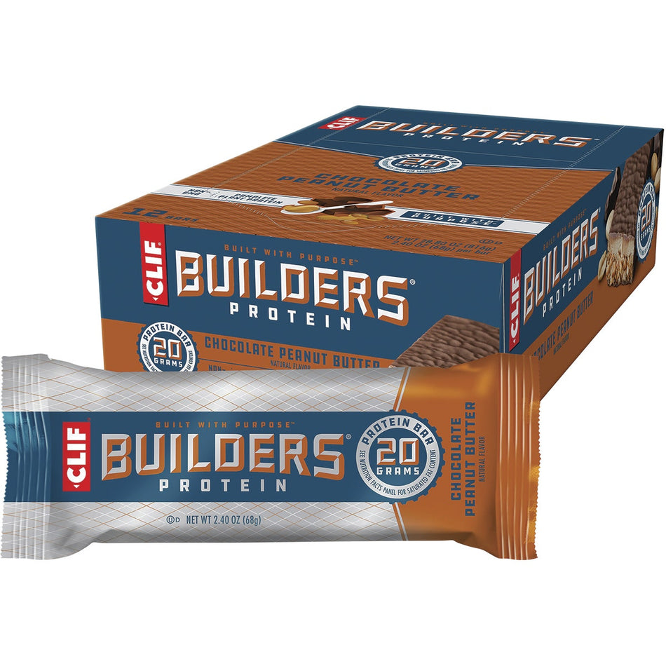 CLIF Builders Bar Chocolate Peanut Butter 68g 12PK