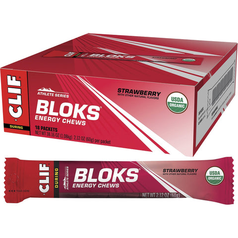 CLIF Bloks Energy Chews Strawberry 60g 18PK