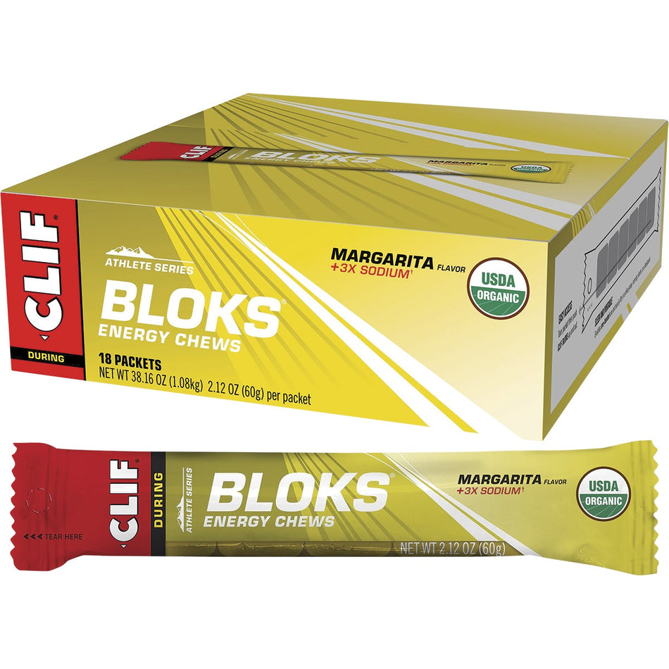 CLIF Bloks Energy Chews Margarita (150mg Sodium) 60g 18PK
