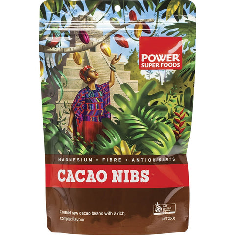 Power Super Foods Cacao Nibs Raw Organic 250g