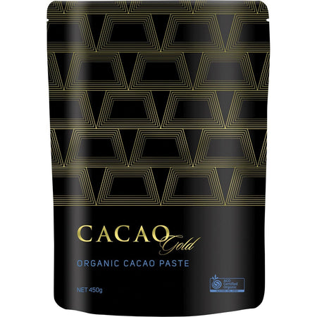 POWER SUPER FOODS Cacao Gold Paste Chunks Ceremonial Grade Cert Organic 450g