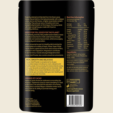 Power Super Foods Cacao Gold Powder Certified Organic 110g