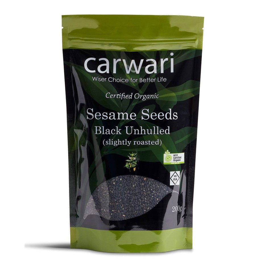 Carwari Organic Sesame Seeds Black Unhulled 200g