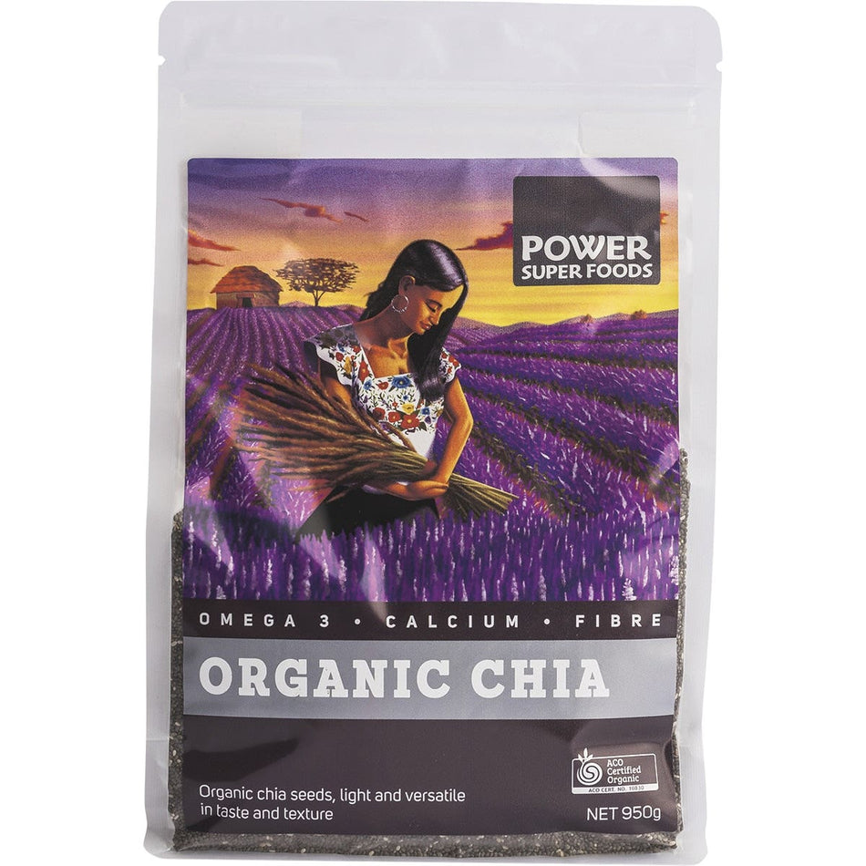 Power Super Foods Chia Seeds Raw Organic 950g