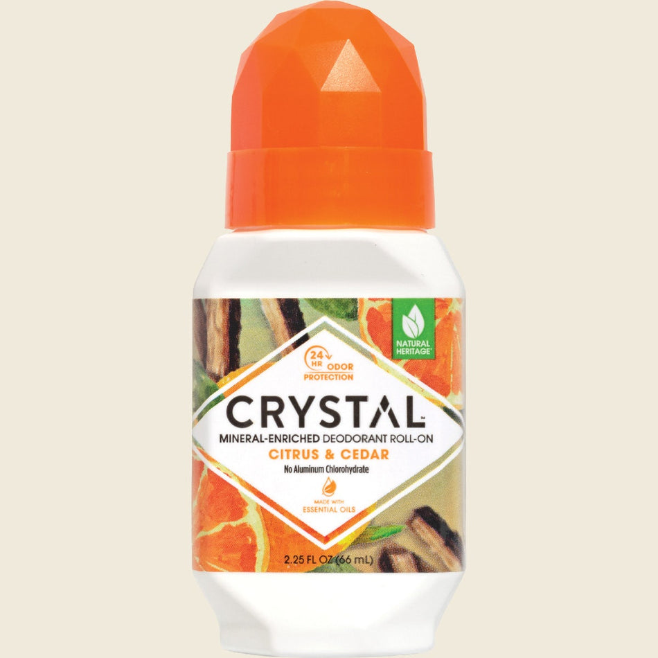 Crystal Roll-On Deodorant Citrus & Cedar 66ml