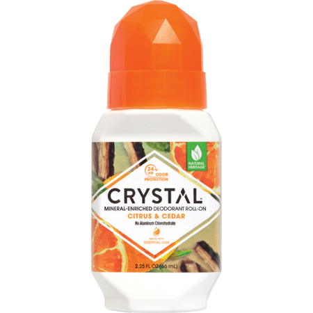 Crystal Roll-On Deodorant Citrus & Cedar 66ml