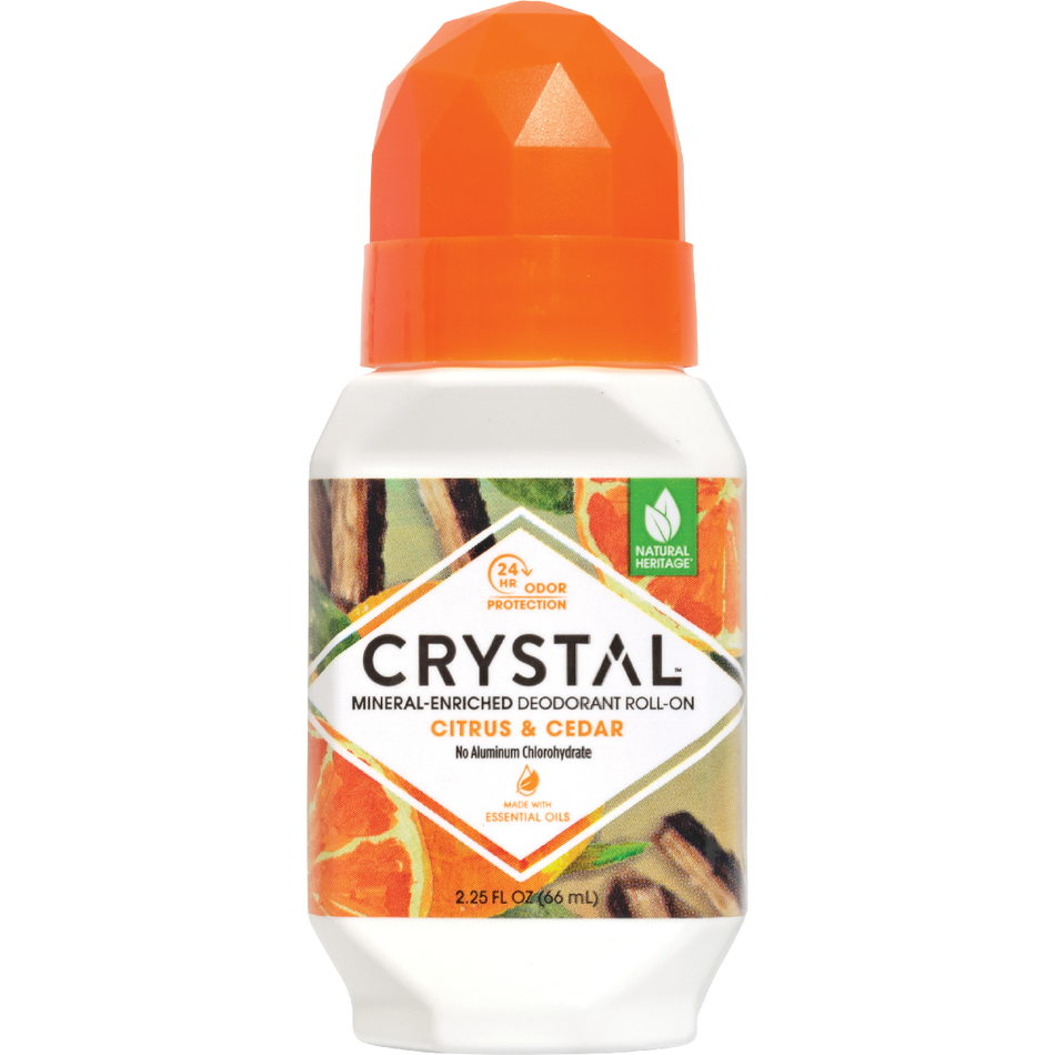 Crystal Roll-On Deodorant Citrus & Cedar 66ml