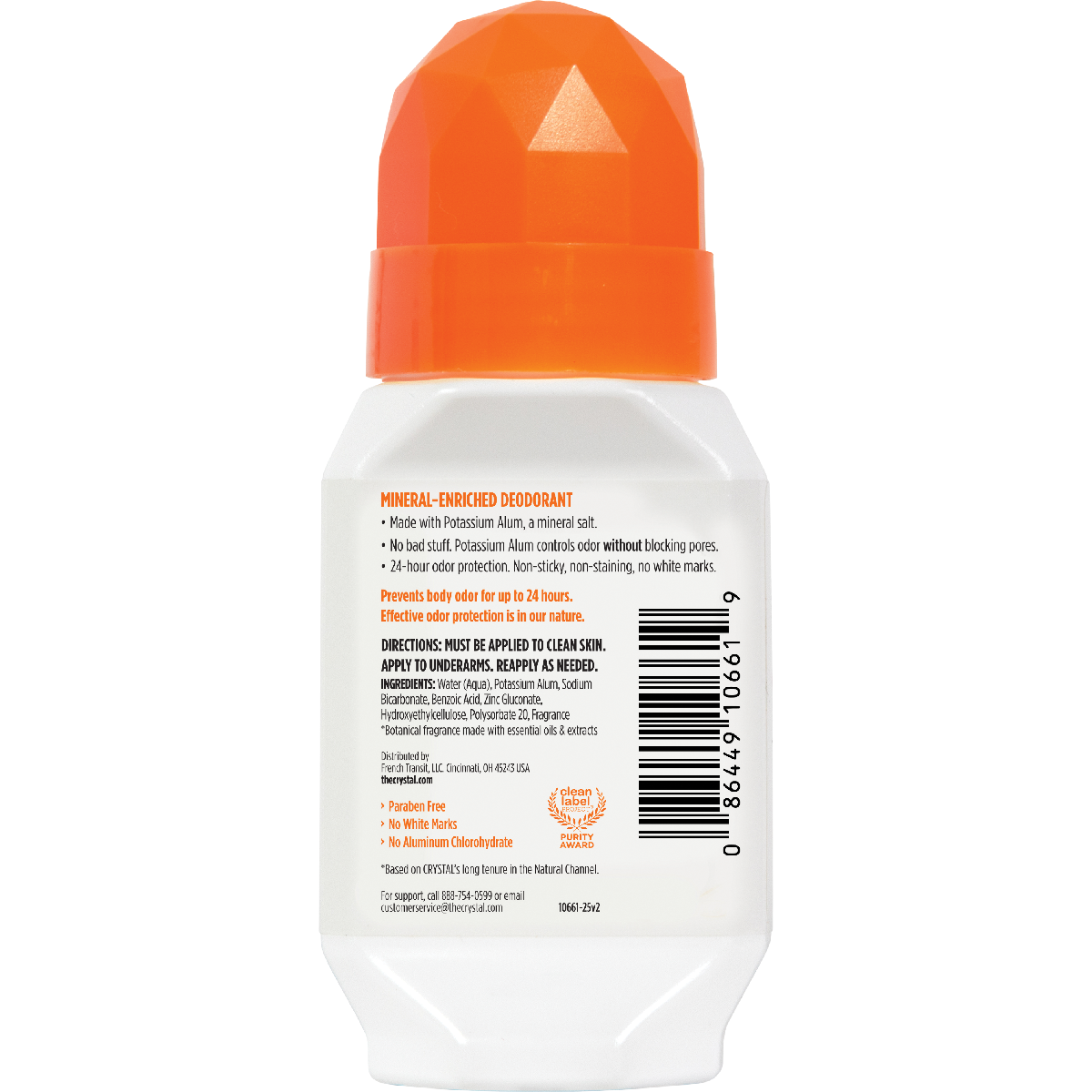 Crystal Roll-On Deodorant Citrus & Cedar 66ml