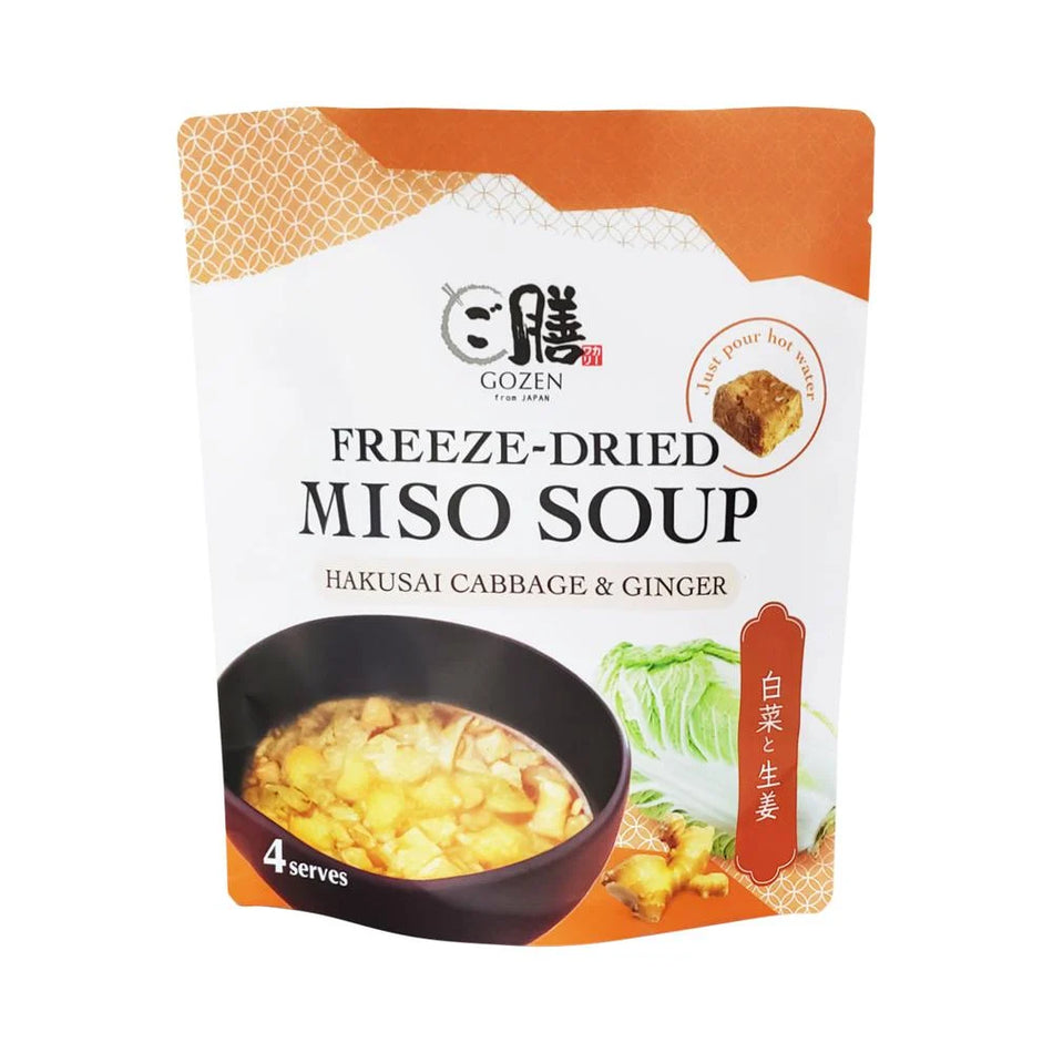 Gozen Miso Soup Freeze-dried Hakusai Cabbage & Ginger X 4 Serves