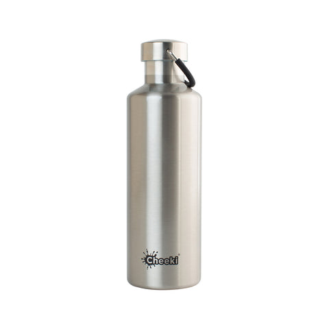 CHEEKI Stainless Steel Bottle Insulated - Silver 600ml