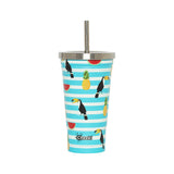 CHEEKI Insulated Tumbler Toucan - With S/Steel Straw 500ml