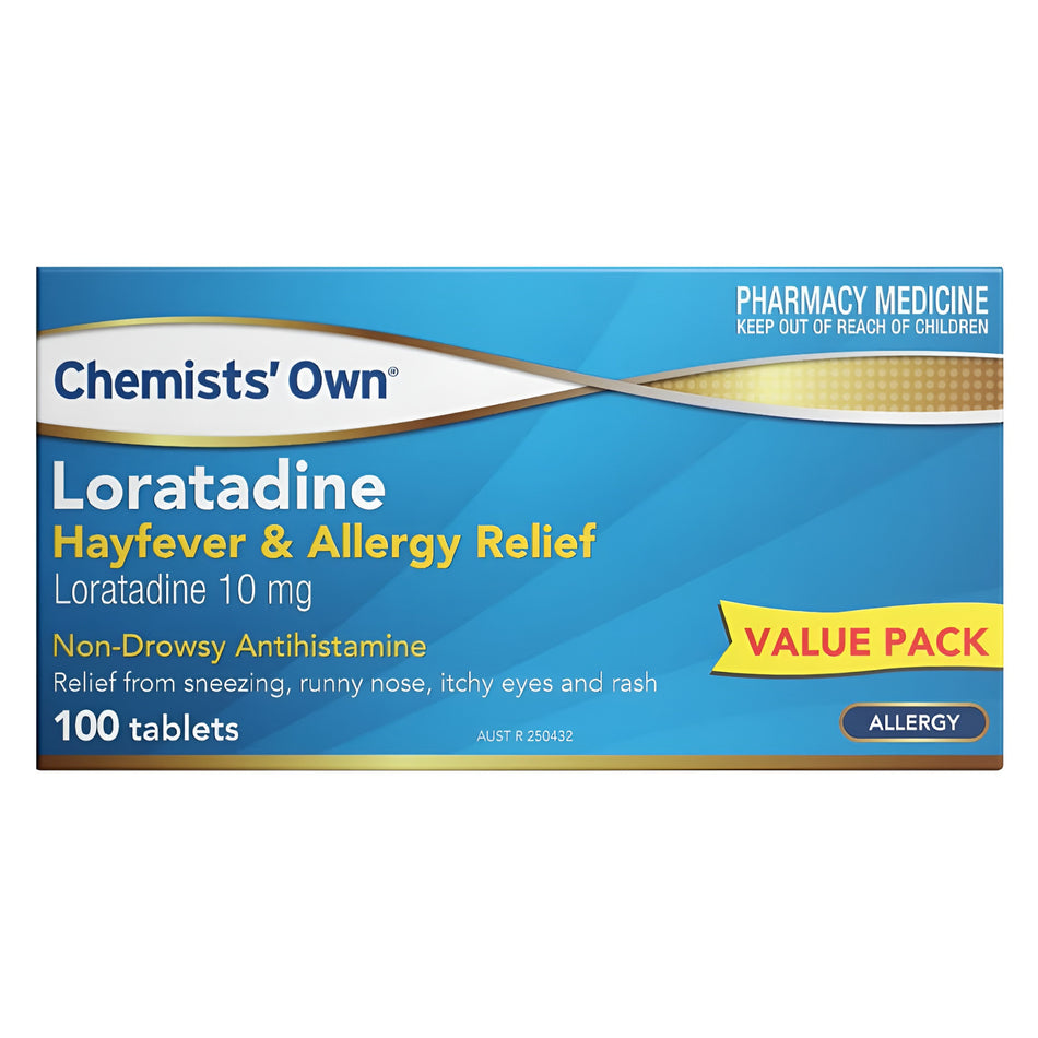Chemists' Own Loratadine Hayfever & Allergy Relief 10mg 100 Tablets