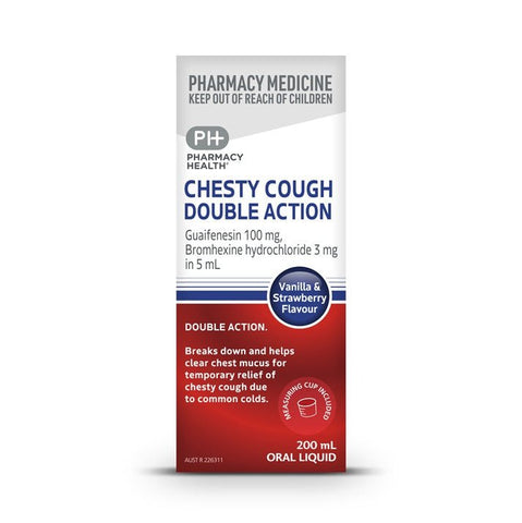 pharmacy health CHESTY COUGH DOUBLE ACTION 200ML