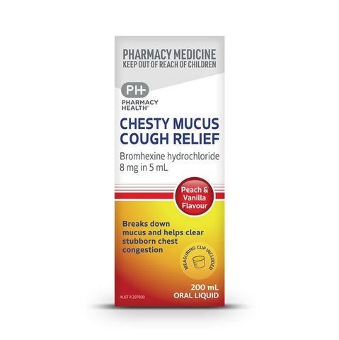 Pharmacy health CHESTY MUCUS COUGH RELIEF 200ML