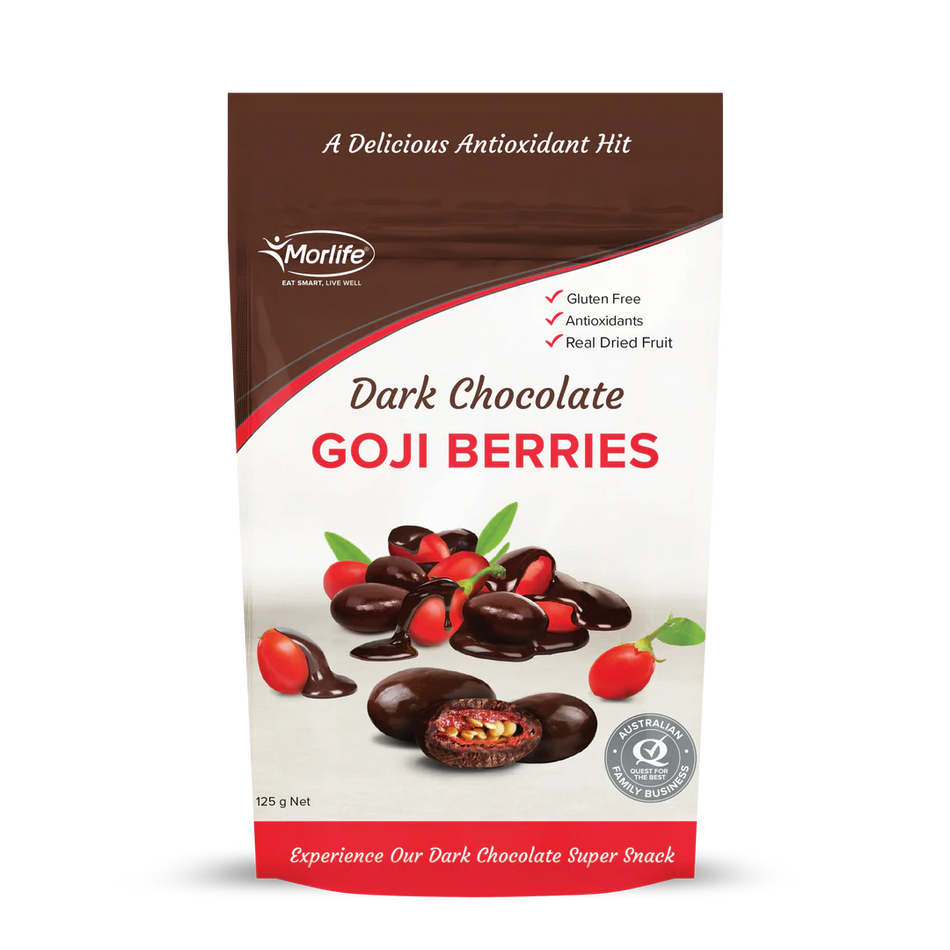 Morlife Dark Chocolate Goji Berries 125g