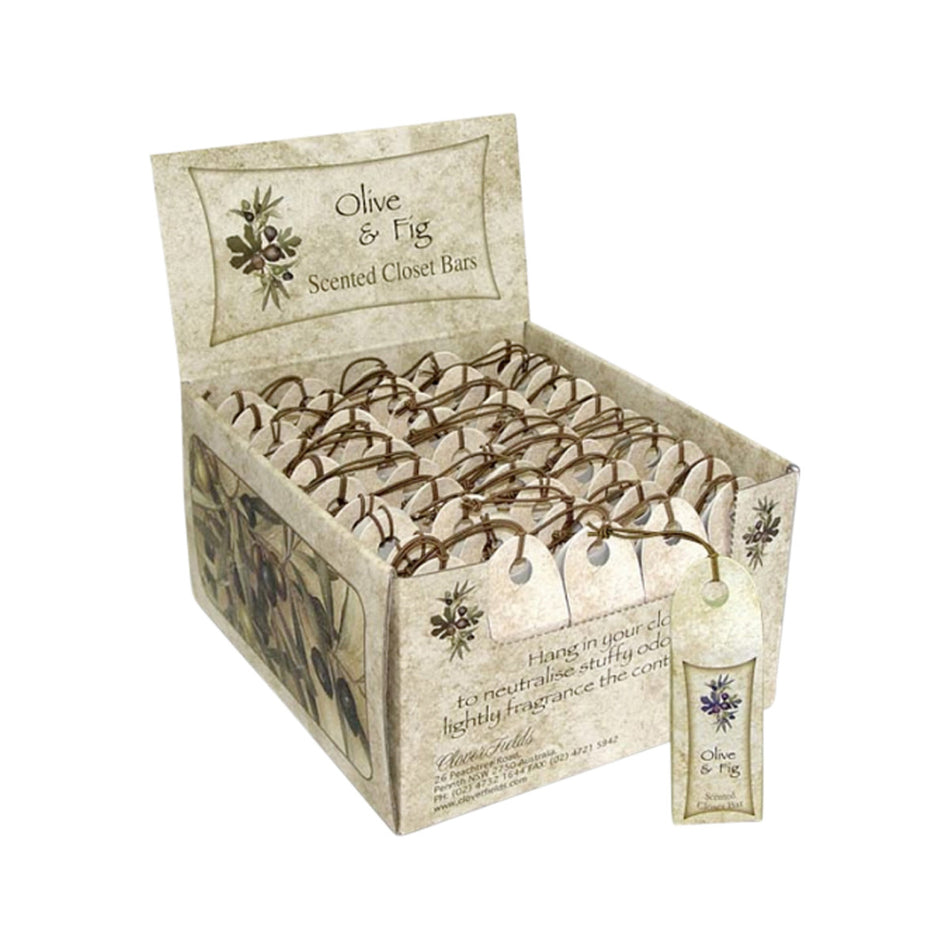 Clover Fields Olive & Fig Scented Closet Bar 38g (Pack of 50)