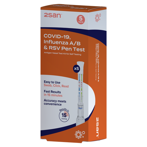 2san Covid-19 & Influenza a/b Pen Test 5 Pack
